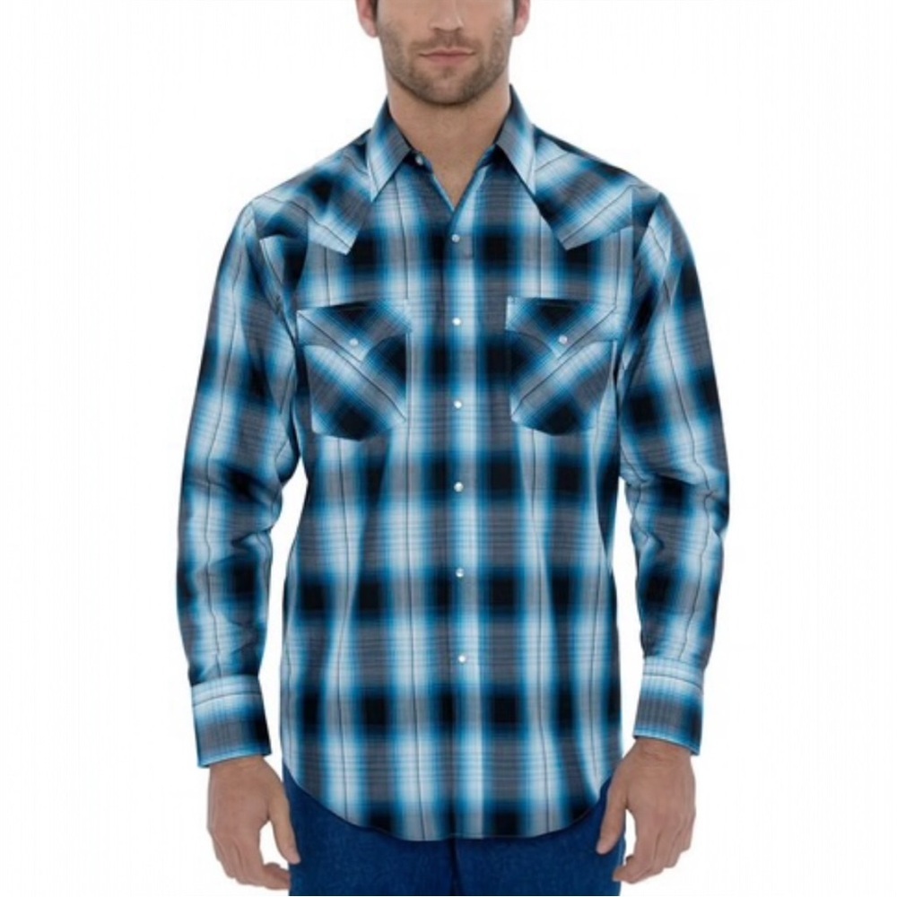 Vintage Y2K Ely Cattleman Men's Plaid Snap Down Shirt XL